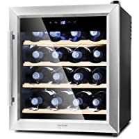 Los mejores  - Cecotec Vinoteca Grand Sommelier 1600 SilenceWood. 16 Botellas- Capacidad de 48L- Diseño Puerta Cristal- Marco de Acero…